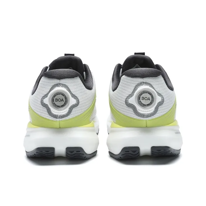 FILA Cushioned Slip Resistant Breathable Lightweight Low Top Running Shoes Men's Bright White/Sulfur Spring Green-1