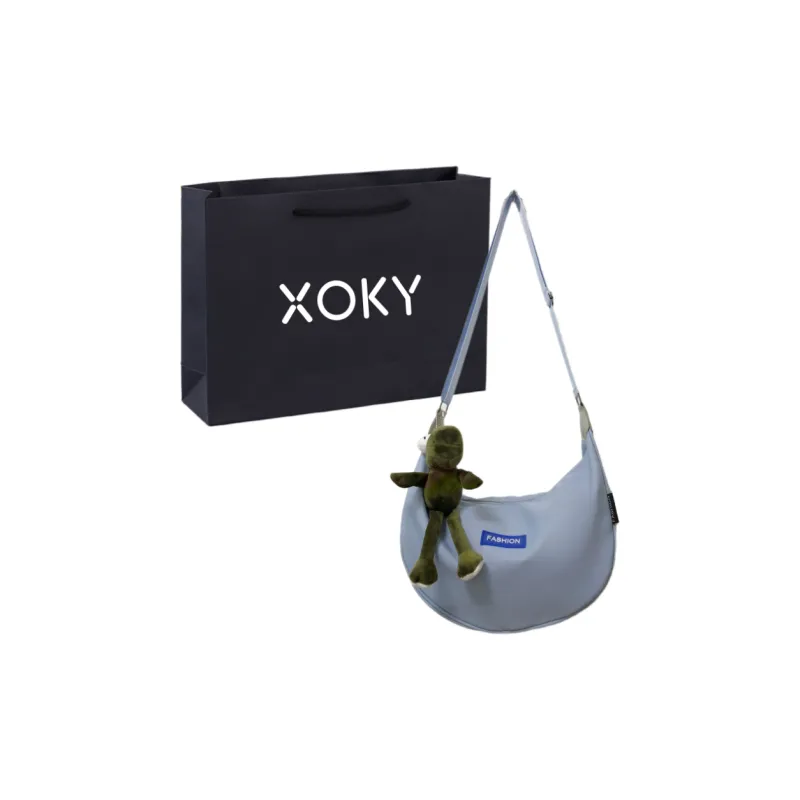 XOKY Nylon Crossbody Bag Regular Unisex Black/White/Green/Blue-8