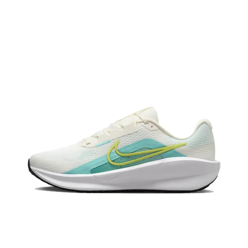 Nike DOWNSHIFTER 13 Anti Slip Wear Resistant Low Top Casual Running Shoes Unisex White Green Blue-0