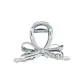 Silver Bowknot Medium Size Claw Clip