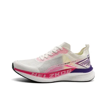 HELZKOR Running Shoes Unisex White Rose Red