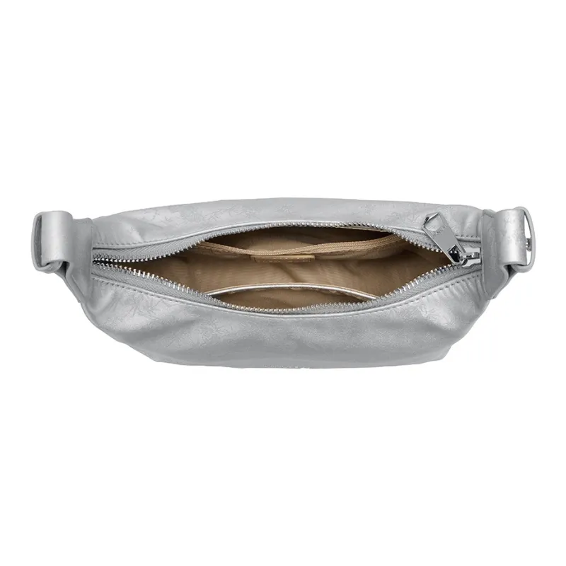 MEXICAN Polyurethane Leather Crescent Bag, Banquet Shoulder Bag, Handbag Regular Women's Pink/Silver/Ecru-7