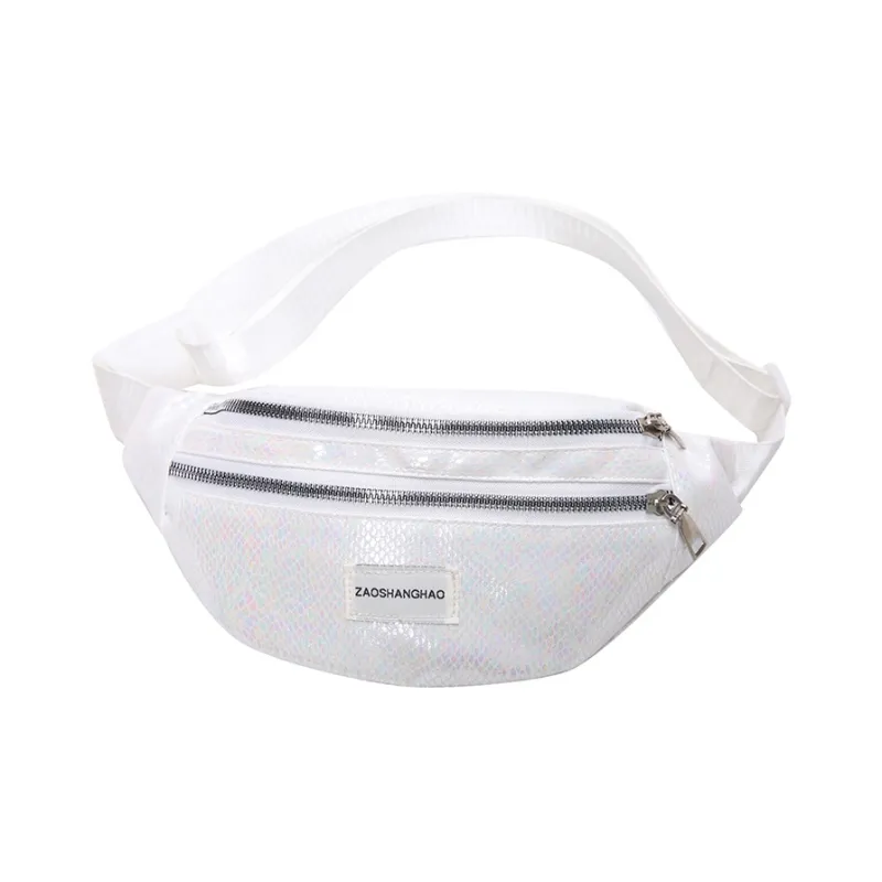 MOK Nylon Sling Bag Unisex White/Black/Violet/Pink-0