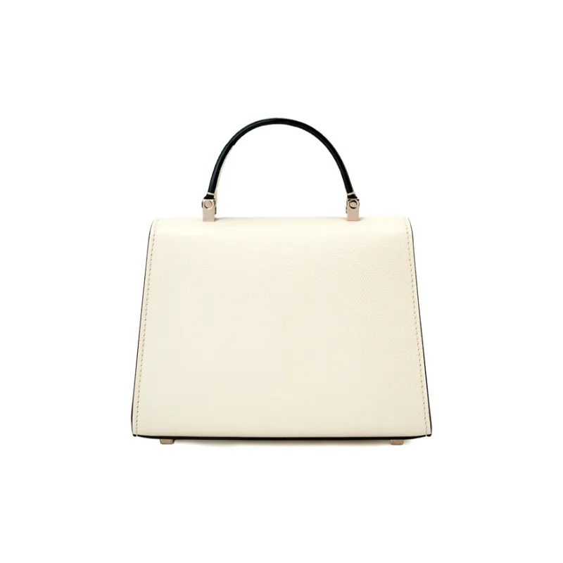 Valextra Iside Millepunte Calfskin Shoulder Bag, Crossbody Bag, Handbag Women's White-5