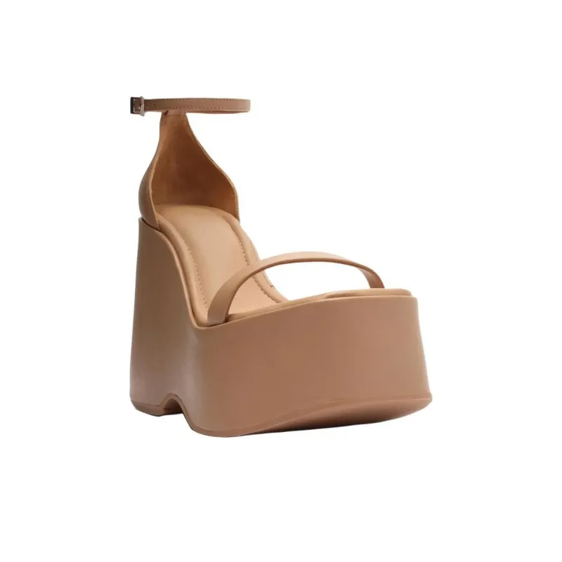 Schutz Mazda Strap Sandals 13.5cm Women's Umber-2