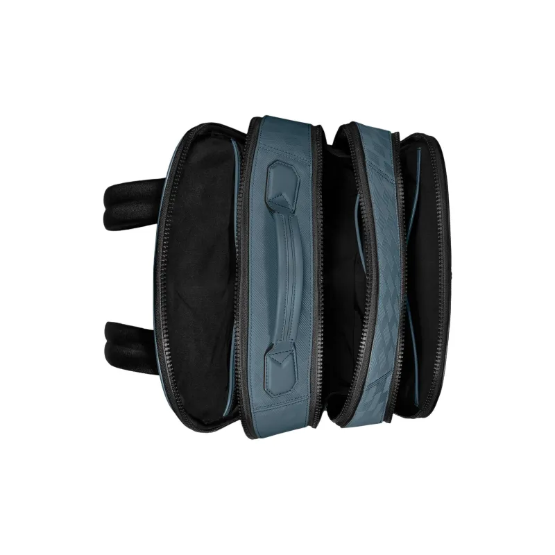 MONTBLANC Cow Leather Backpack Large Size Men's Blue-5