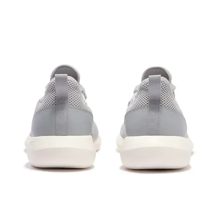 361° Breathable Lightweight Low-Top Casual Running Shoes Men's Gray White-3