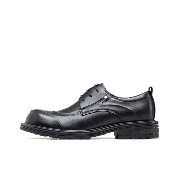 JOSINY Trendy Business Commute Lace-Up Dress Shoes Low-Top Men's Black