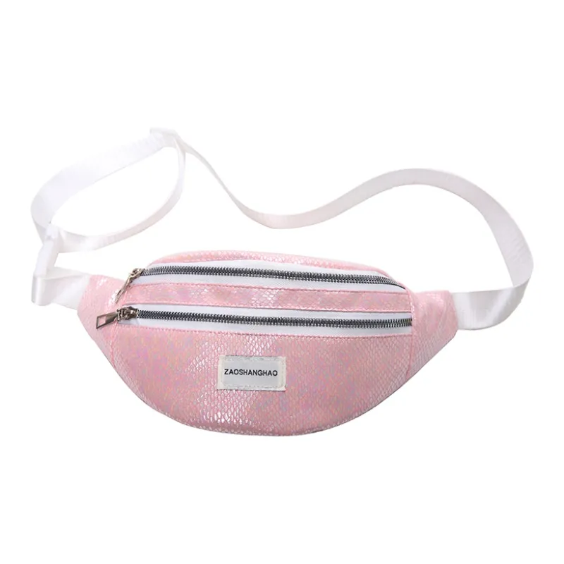 MOK Nylon Sling Bag Unisex White/Black/Violet/Pink-10