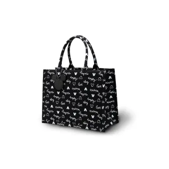 Disney Canvas Canvas Bag Casual Fashion Versatile Korean Style Tote Bag Shopping Bag Handbag Large Size Women's Black