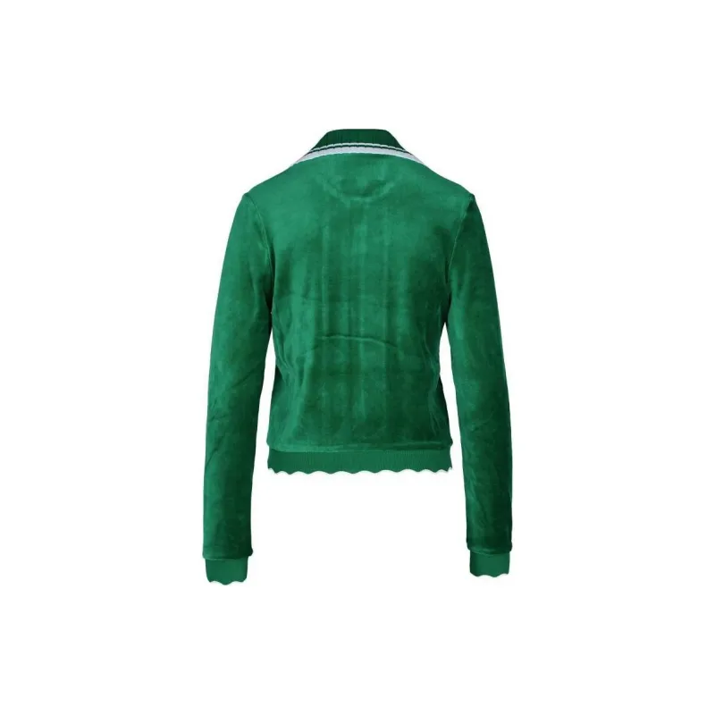 CASABLANCA Waved Rib Track Jacket 'Green'-1