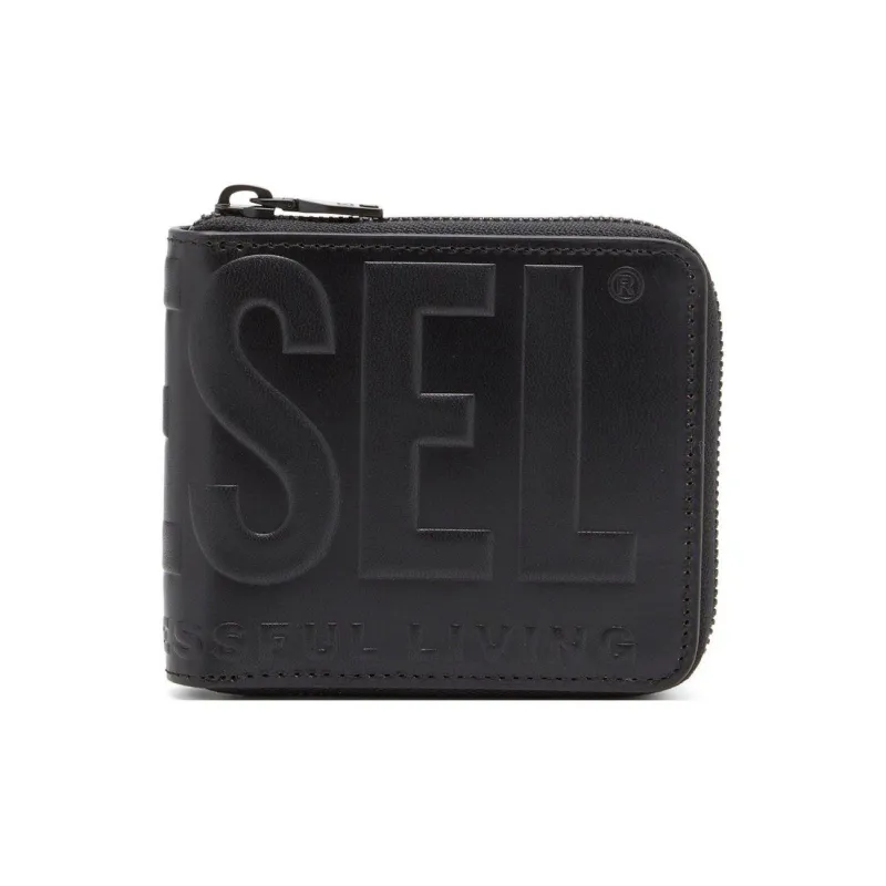 DIESEL Cow Leather Wallet Extra Small Men's Black-0