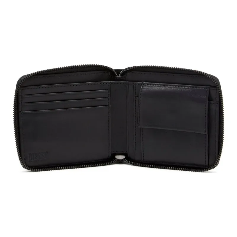 DIESEL Cow Leather Wallet Extra Small Men's Black-3