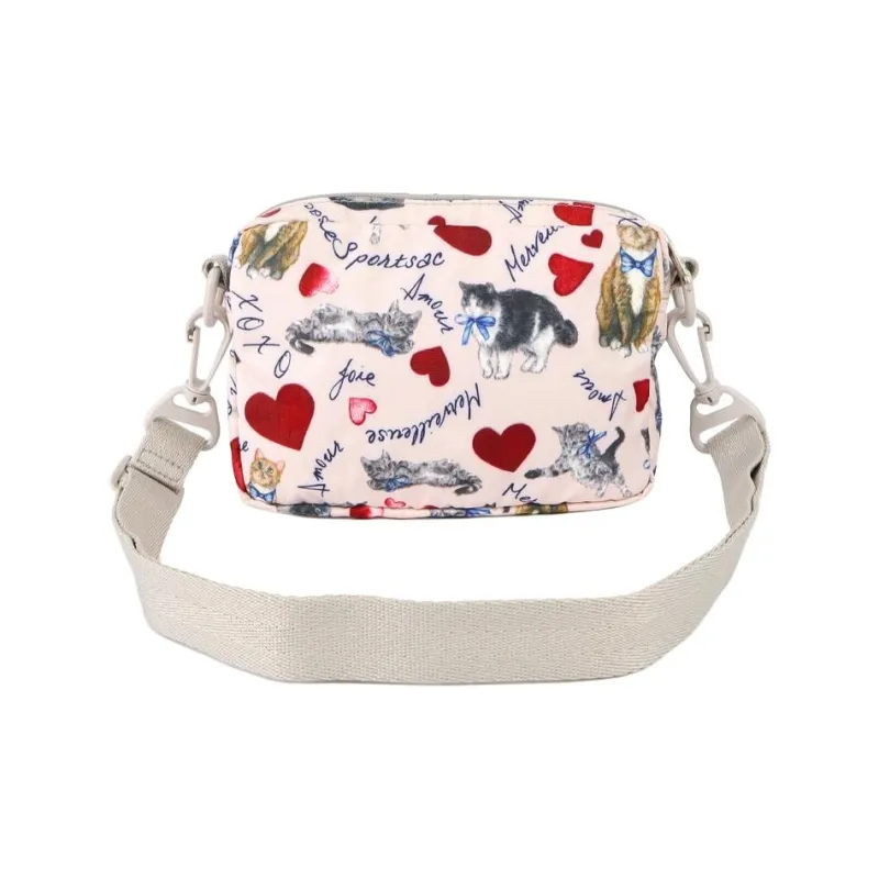 LeSportsac Polyester Crossbody Bag Shoulder Bag Women's Pink & Beige-2