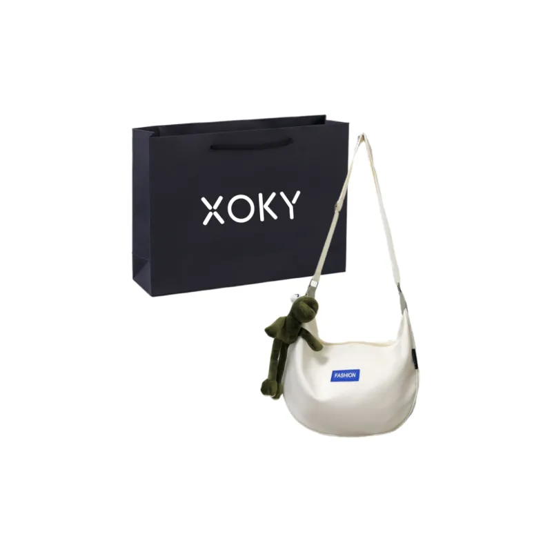 XOKY Nylon Crossbody Bag Regular Unisex Black/White/Green/Blue-2