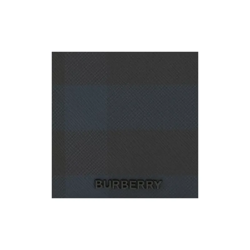 Burberry Polyurethane Wallets Coin Purses Men's Marine Blue-4