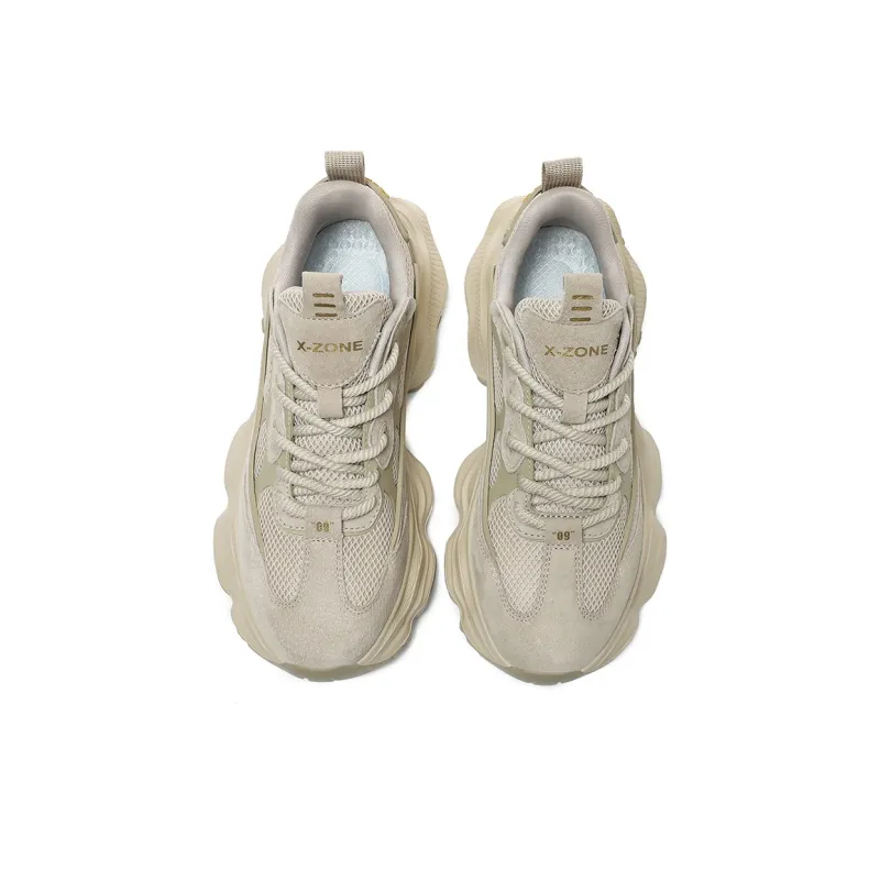 X-ZONE Breathable Impact-Resistant Lightweight Height Increasing Low-Top Chunky Sneakers Men's-5