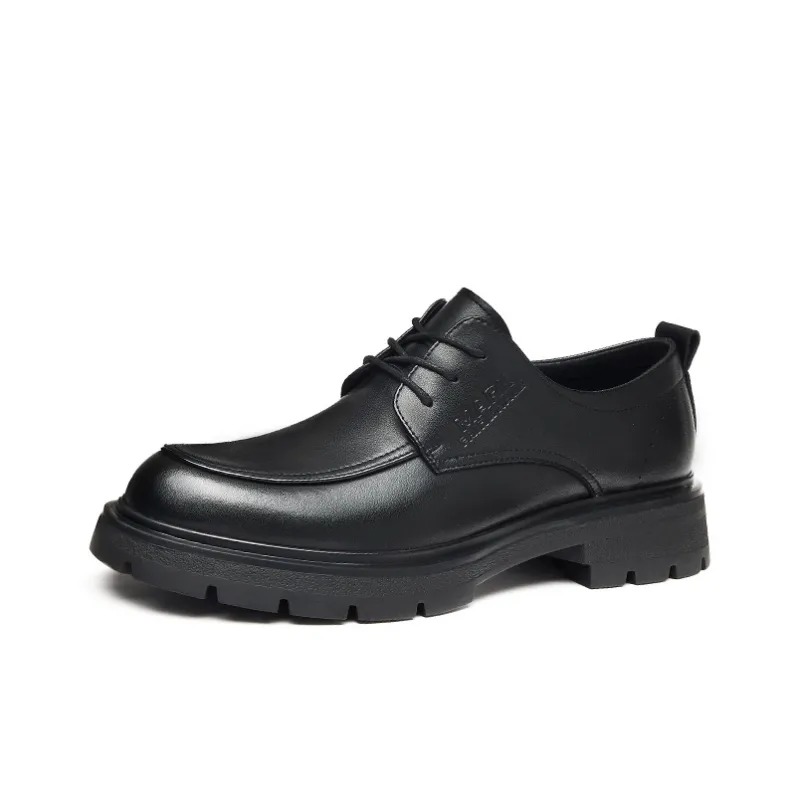 FAIRWHALE Dress Shoes Men Low Top Black/Brown-1