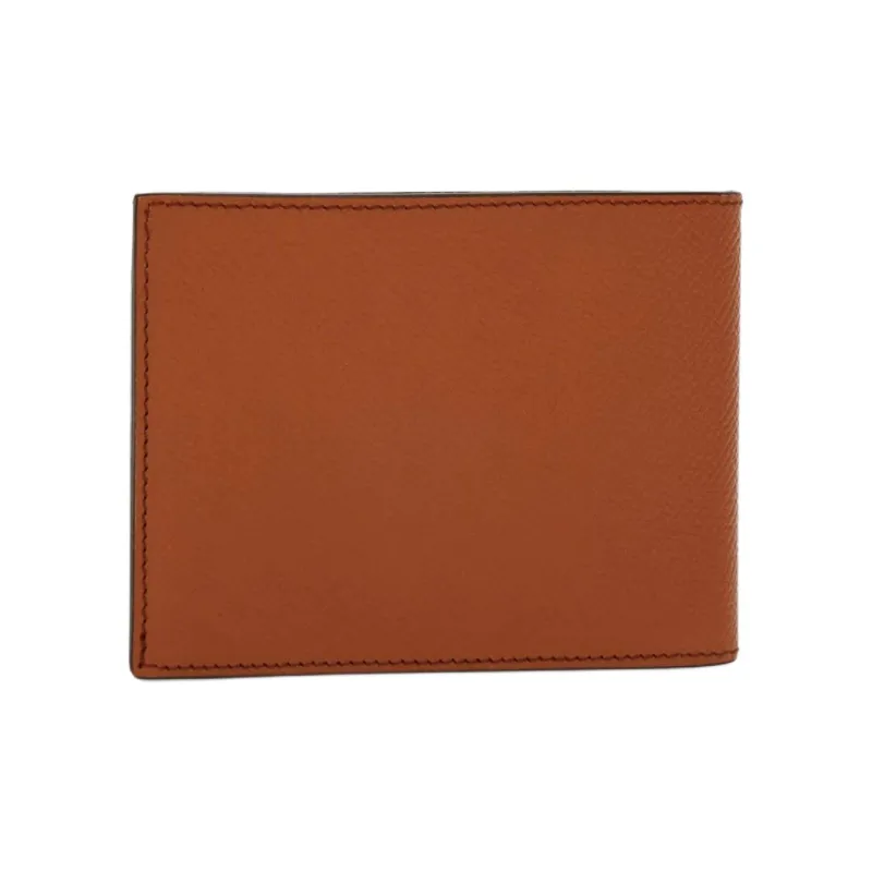 FERRAGAMO Stamped Calfskin Wallet Regular Men's Brown-1