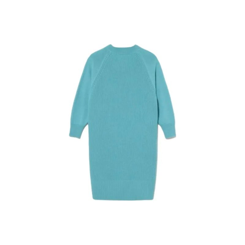 LACOSTE Long Sleeved Dress Women's Blue-1
