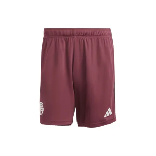 Adidas FC BAYERN THIRD SHORTS Soccer Bottoms Men's Dark Shadow Red