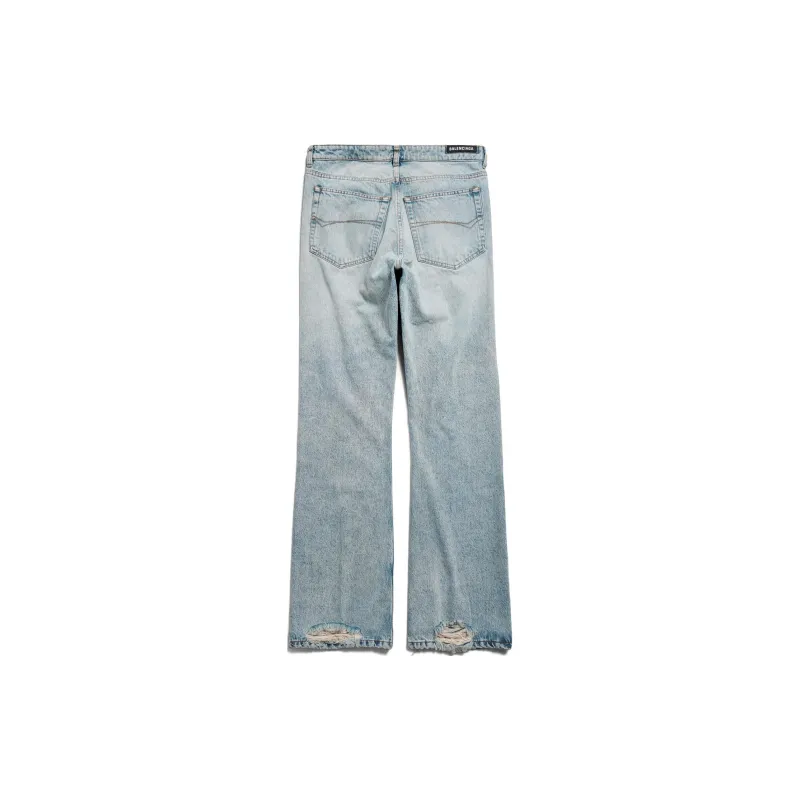 Balenciaga Destroyed Straight Leg Jeans-1