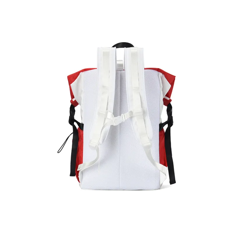 COEXISTENCE Polyester Water Repellent Backpack Laptop Bags Large Size Unisex Red White-2