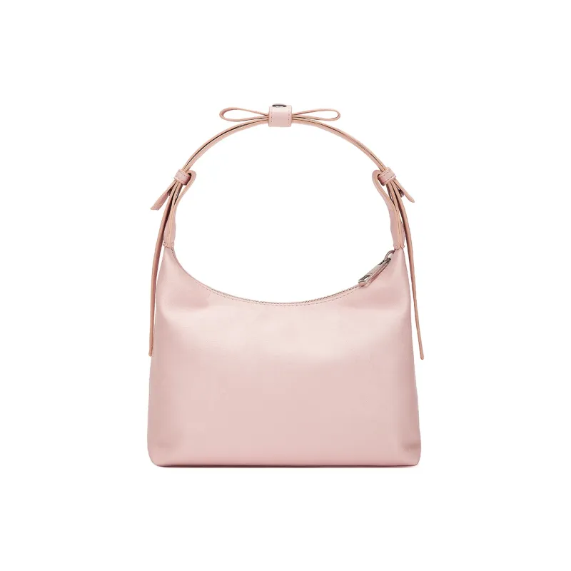 MEXICAN Polyurethane Leather Crescent Bag, Banquet Shoulder Bag, Handbag Regular Women's Pink/Silver/Ecru-2