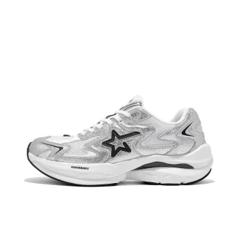 RIPSTAR Performance Running Shoes Unisex Low Top Silver/White/Black