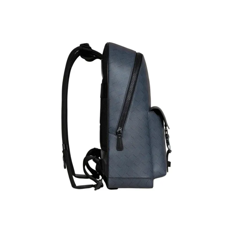 MONTBLANC Carbon Fiber Patterned Print Cow Leather Backpack Men's Lavender Gray-2