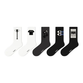 Primeet Mid Calf Socks Summer Unisex 5 Pack