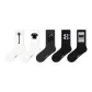Summer Trendy Illustration Crew Socks-5 Pack[7A Antibacterial Odor-Resistant]