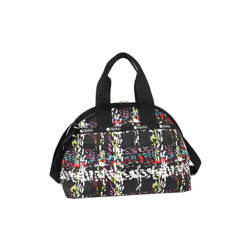 LeSportsac Polyester Shoulder Bag Crossbody Bag Handbag Unisex Black Multicolor-0
