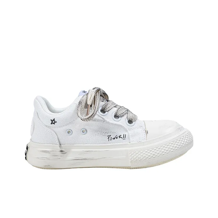 BOOM GUY POW Explosion Energy 70% Box Anti Slip And Wear Resistant Lightweight Low Top Skateboard Shoes Unisex White-1