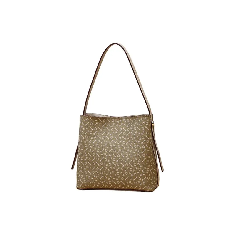 Why PVC Shoulder Bag Women's Blue/Coffee/Coffee & Red/Apricot/Milk Tea-0