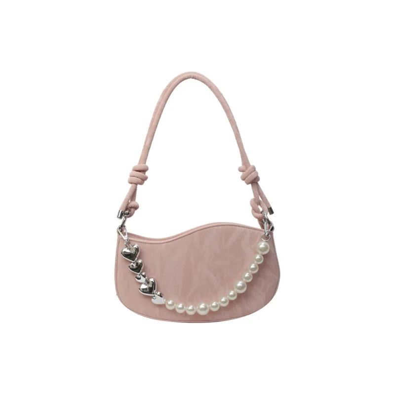 DCLOUD PU Crossbody Bag Shoulder Bag Medium Size Women's White Box/Pink Box-25