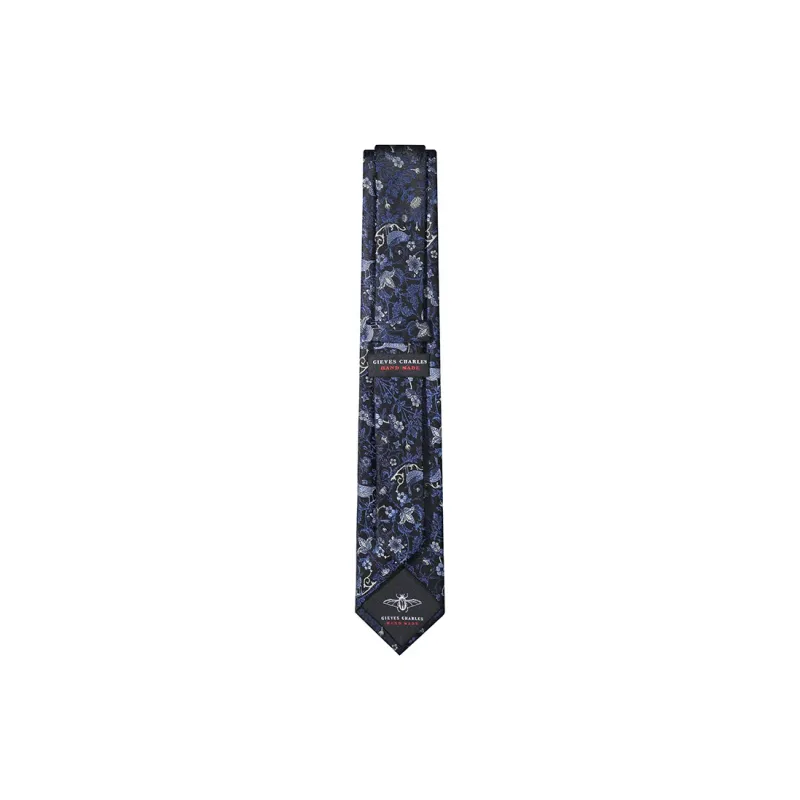 GIEVES CHARLES Mulberry Silk Business Casual Tie Men's-3