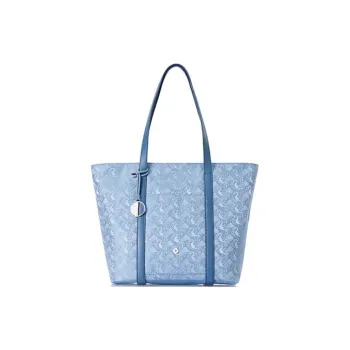 SAMSONITE V&A Collaboration LIBRA 2.0 Fabric With Synthetic Leather Tote Handbag Shoulder Bag Women's Blue Print