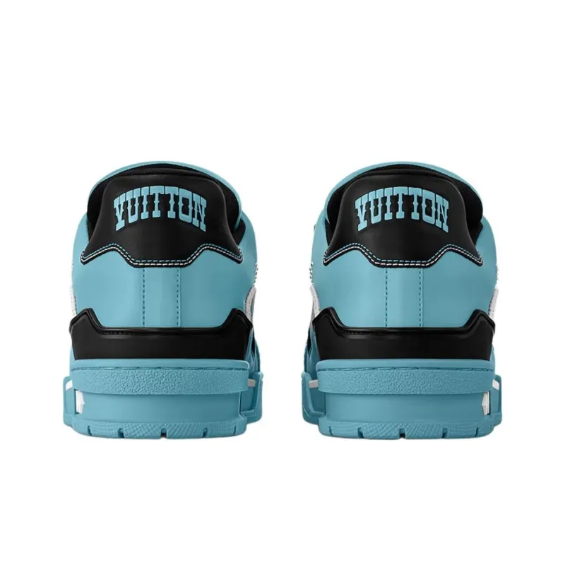LOUIS VUITTON Trainer Low Top Skateboard Shoes Unisex Blue Black-3
