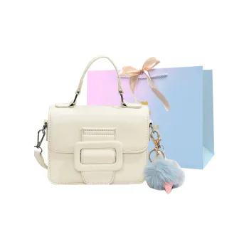 SUPERCUTE PU Satchel Bag Portable Crossbody Bag Shoulder Bag Women's White/Black/Blue/Pink