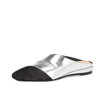 JESSICA SOPHIA Rubber Sole Metal Slip Resistant Abrasion Resistant Closed Toe Slippers Women's Gold