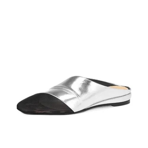 JESSICA SOPHIA Rubber Sole Metal Slip Resistant Abrasion Resistant Closed Toe Slippers Women's Gold