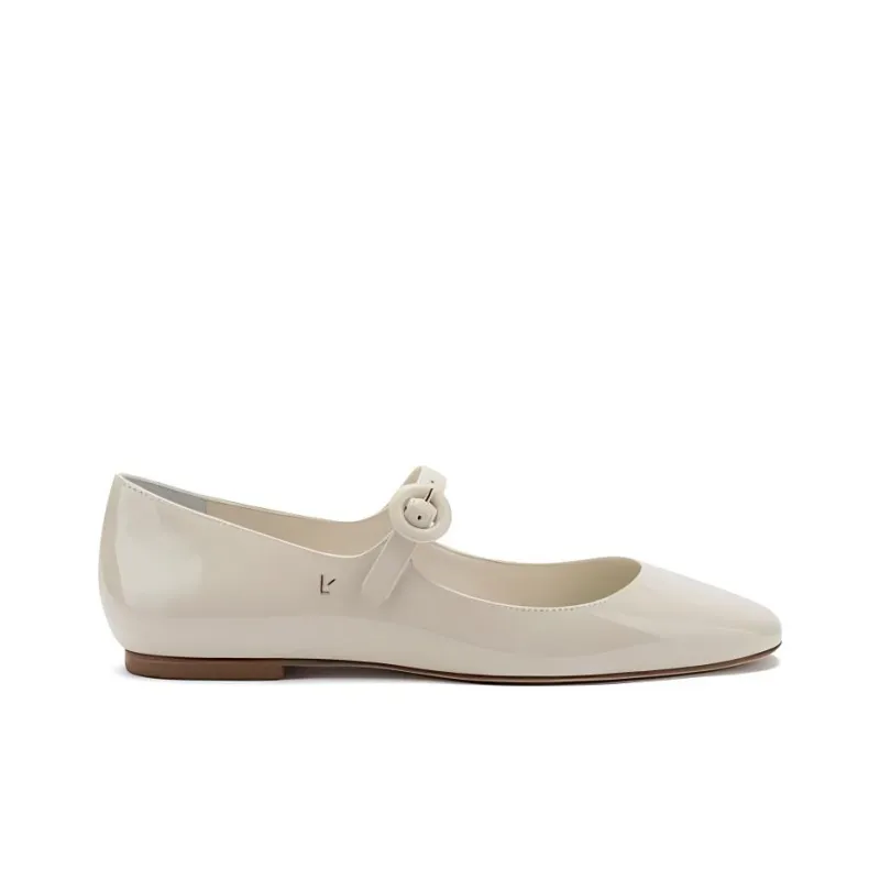 Larroude Blair Mary Jane Shoes Women's Ivory White-1