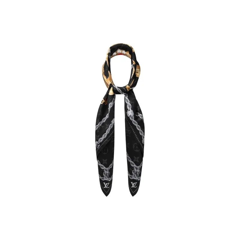 LOUIS VUITTON Lv Dynasty Brooch Silk Square-2
