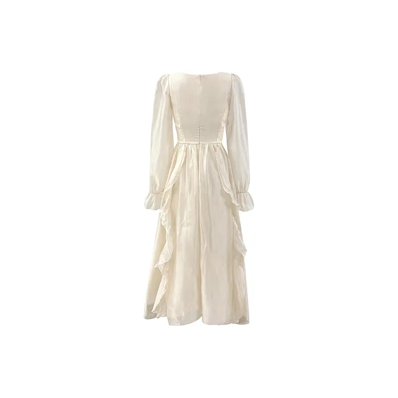 Incolore Long Sleeved Dresses Women's Apricot-1