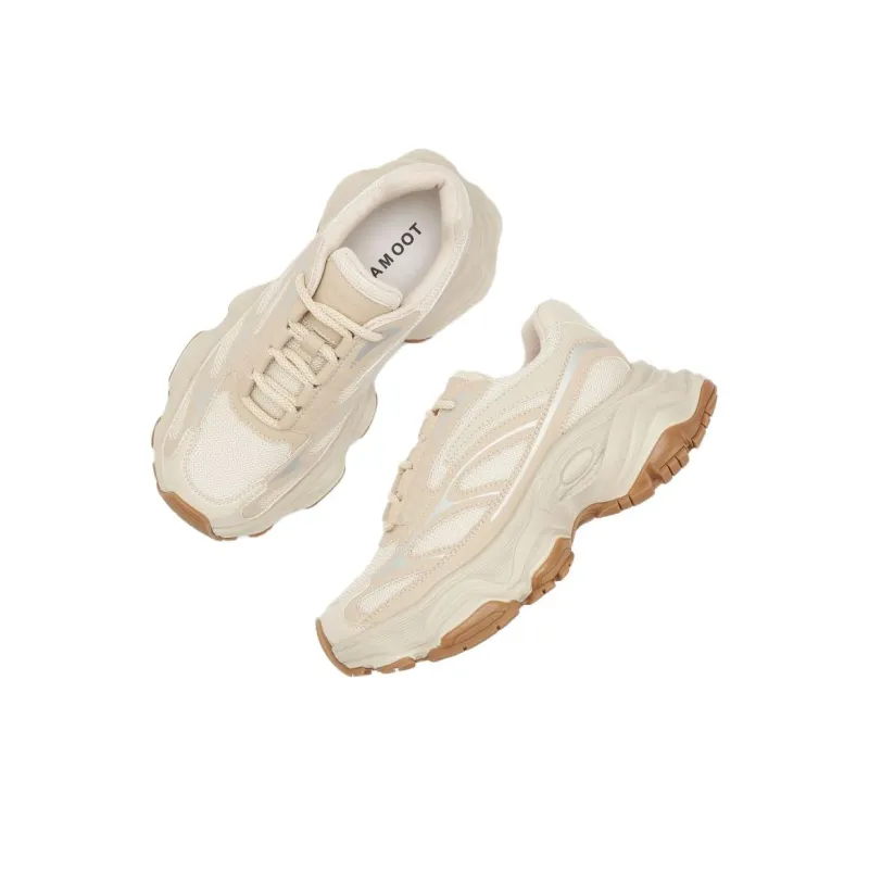 TOOMANYSHOES Low-Top Chunky Sneakers Women's Silver/Apricot-9