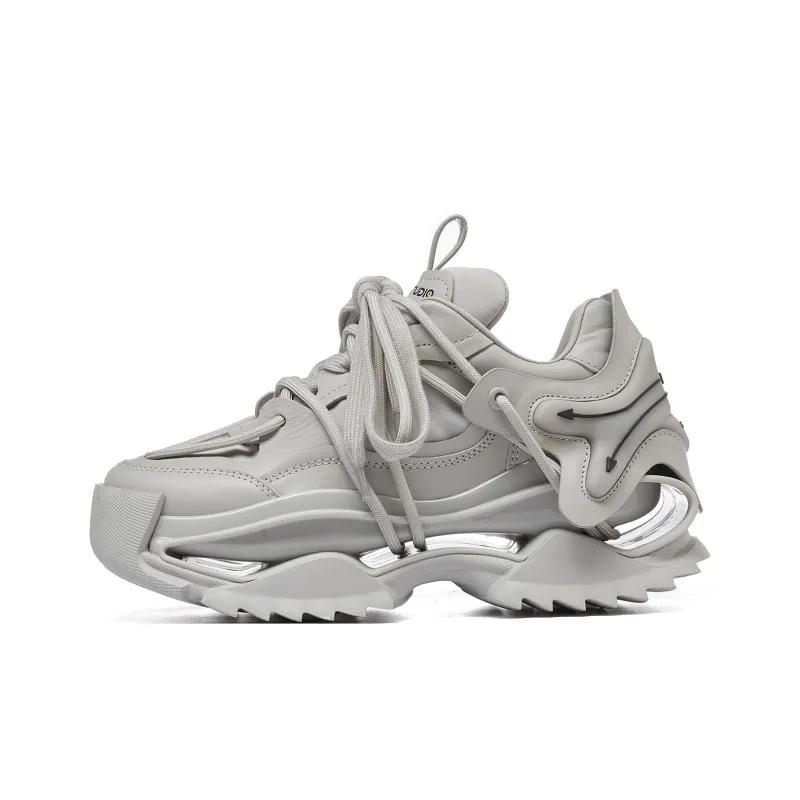 LEECAT STUDIO Cushioning Height Increasing Abrasion Resistant Breathable Chunky Sneakers Women's-0