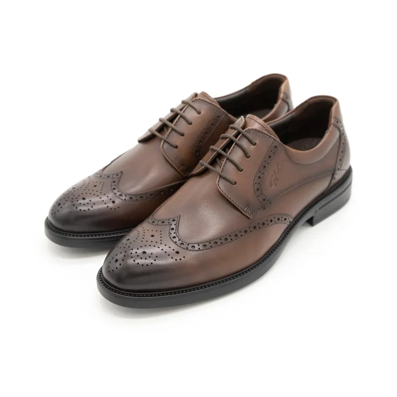 Satchi Dress Shoes Men Low Top Brown-2