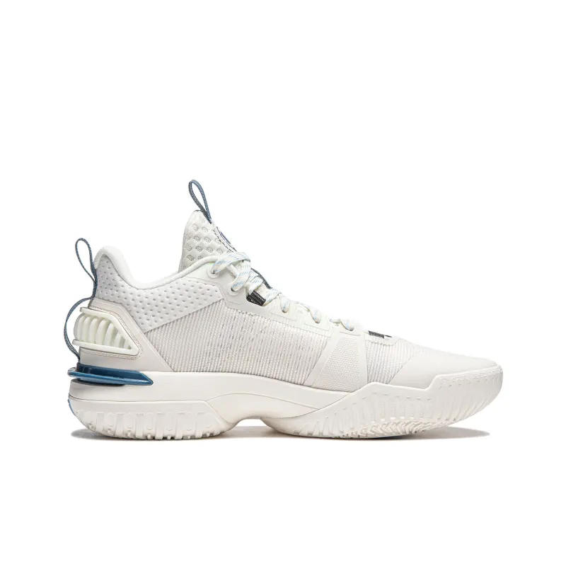 LiNing Storm 2024 Cushioning Breathable Lightweight Rebound Low Top Basketball Shoes Men's Ivory-1
