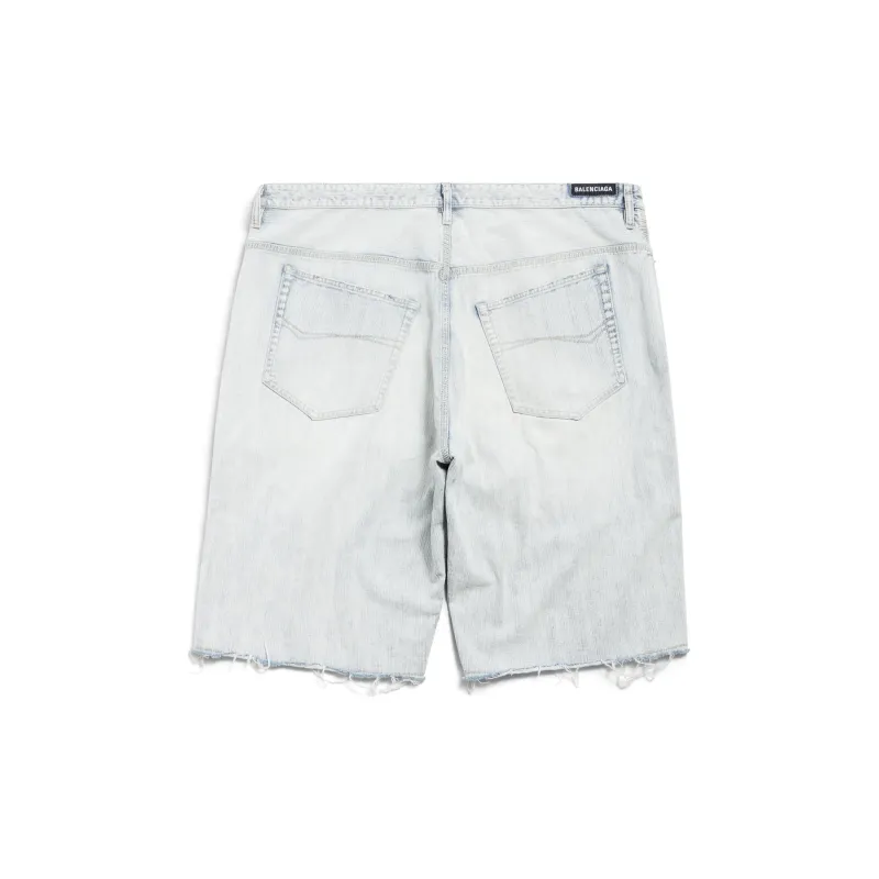 Balenciaga Drawstring Denim Shorts-1
